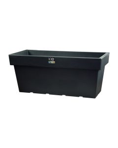 Rectangular flower pot, LOFLY, plastic, anthracite, 17.7x37.8xH16.4 cm, 8 lt