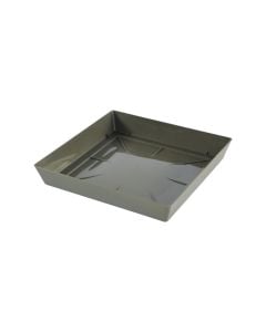 Square flower pot saucer, LOFLY, plastic, grey, 16.5x16.5xH2.7 cm