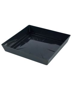 Square flower pot saucer, LOFLY, plastic, anthracite, 24.5x24.5xH4 cm