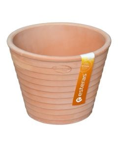 Vazo lulesh rrethore, COMO, qeramike, terrakota, Ø26 xH20 cm