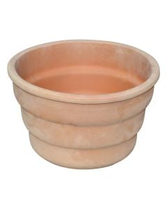 Vazo lulesh rrethore, LECCO, qeramike, terrakota, Ø33 xH19 cm