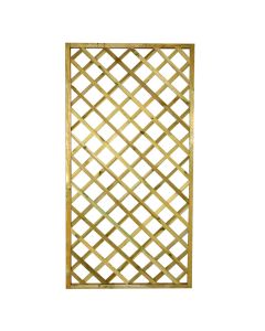 Gardh druri i trajtuar, 90x180 cm, spesori kornizës 30x30 mm, spesori ristelës 5x30 mm, kuadrati 95x95 mm, ngjyrë natyrale