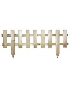 Treated wooden fence, 75x20/32 cm, natural color