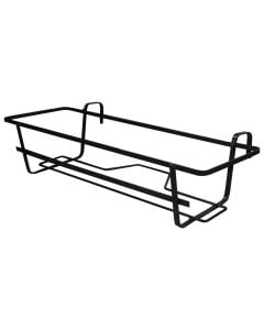 Flower pot holder, metallic, anthracite, 60x22xH16 cm