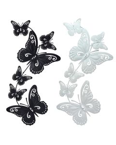 Garden decoration, metallic, white/black, 34x62 cm