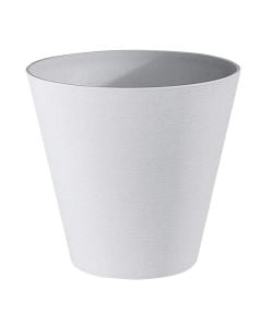 Round flower pot, RE-POT HOOP, plastic, white, Ø25 cm, 6.2 lt