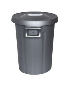 Garbage bin, 25 lt, plastic, grey, Ø40 xH48 cm