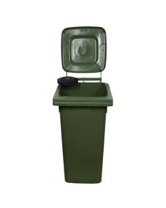 Kosh mbeturinash për ambjent të jashtëm, 120 lt, plastik, jeshile, 55x50xH94 cm