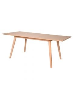 Dining table, wooden, natural, 150-190x90xH75 cm