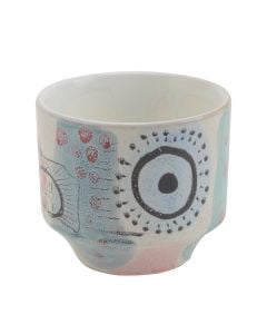 Flower pot, porcelain, colorful, Ø12.7 cm