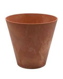 Round, flower pot, TUBUS, plastic, brown, Ø20 xH18.7 cm, 3.5 lt
