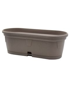 Vazo lulesh, ovale, pp, kafe, 35x15.5xH13 cm