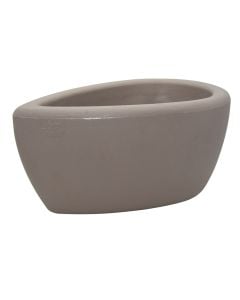 Oval flower pot, BASSO, plastic, cappuccino, 42x32xH18 cm