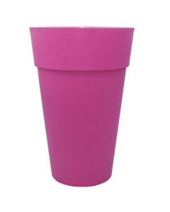 Round flower pot, HOUSTN INIEZ, plastic, magenta, Ø40 xH63 cm