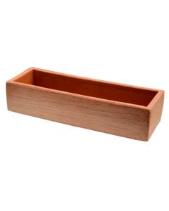 Rectangular flower pot, ceramic, natural, 25x8.5xH6 cm