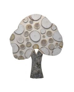 Decorative tree, wooden, natural, 54x5xH56 cm