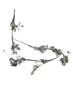 Artificial flower, metallic, silver, 120 cm