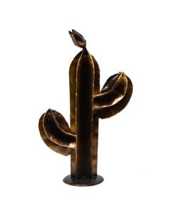 Garden decoration, cactus, metal, bronze, 33.5x12.5xH47 cm