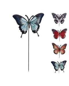 Garden decoration, butterfly, metal, assorted