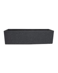 Flower pot, Ivo, cement, black, 60x17xH17 cm