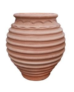 Vazo lulesh, rrethore, Koronios, qeramike, terrakotë, Ø90 xH100 cm