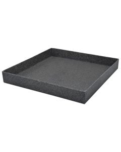 Flower pot saucer, square, plastic, granite, 40x40xH5.5 cm