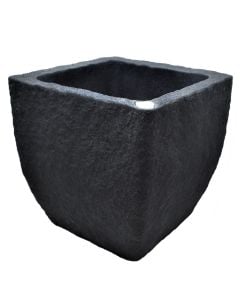 Flower pot, round, plastic, slate stone, Ø41.3 xH40.4 cm, 32 lt
