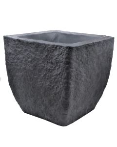 Flower pot, round, plastic, stone grey, Ø41.3 xH40.4 cm, 32 lt