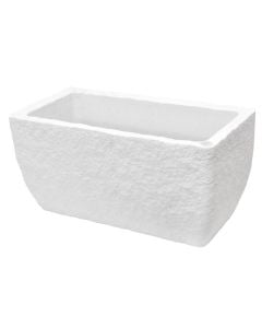 Flower pot, rectangular, plastic, stone white, 72x42xH33.6 cm, 79 lt