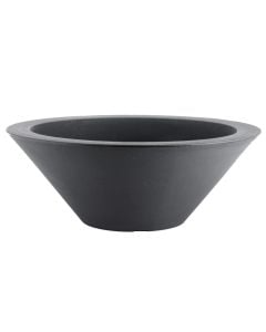 Flower pot, round, plastic, anthracite, Ø79.6 xH28.4 cm, 54 lt