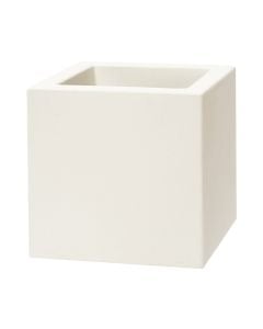 Flower pot, square, plastic, dot white, 25x25xH25 cm, 9 lt