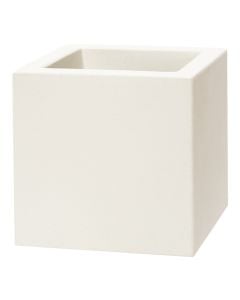 Vazo lulesh, katrore, plastike, e bardhë me pika, 40x40xH40 cm, 34 lt