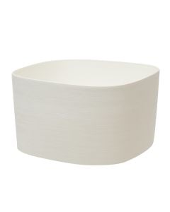 Vazo lulesh, katrore, plastike, e bardhë, 37x37xH21 cm, 16 lt