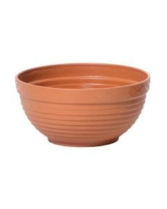 Flower pot, round, Misa, plastic, terracotta, no saucer, Ø13 xH7 cm, 0.5 lt