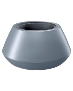 Flower pot, round, Heos, plastic, light grey, no saucer, Ø58.2 xH30 cm, 18/56 lt