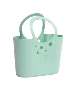Flower pot, bag, Lily, plastic, sage, with handle, 30x14.5xH21.1/34.7 cm, 6.4 lt