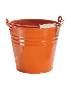 Bucket, with handle, zinc, orange, Ø23 xH19 cm, 5 lt