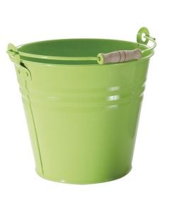 Bucket, with handle, zinc, green, Ø26 xH23 cm, 8 lt