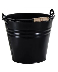Bucket, with handle, zinc, black, Ø26 xH23 cm, 8 lt