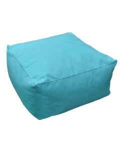 Pouffe, polystyrene foam filling, textile upholstery, turquoise, 60x60xH30 cm