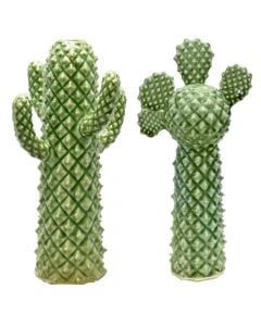 Decorative object, cactus, dolomite, green, 9x17.5xH17.5 cm