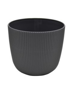 Flower pot, plastic, anthracite grey, Ø10 xH9 cm, 0.5 lt