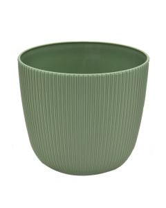 Flower pot, plastic, moss green, Ø10 xH9 cm, 0.5 lt