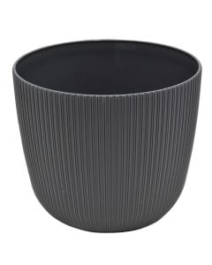 Flower pot, plastic, anthracite grey, Ø21 xH18 cm, 5 lt