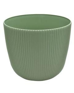 Vazo lulesh, plastike, jeshile errët, Ø25 xH22 cm, 8 lt