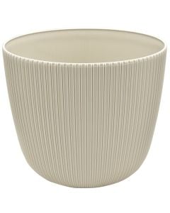 Flower pot, plastic, gray beige, Ø29 xH25 cm, 13 lt