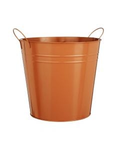 Flower pot, bucket, Joey, metal, terra, Ø13 xH12 cm