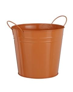 Flower pot, bucket, Joey, metal, terra, Ø18 xH16 cm