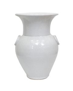Vazo lulesh, qeramike, e bardhë, Ø50xH50 cm
