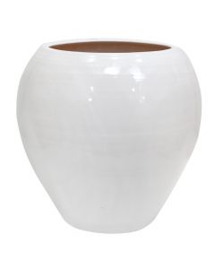 Flower pot, ceramic, white, Ø40xH37 cm